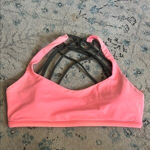 Salmon Lululemon Strappy Sports Bra